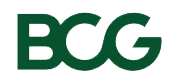 BCG written in dark green